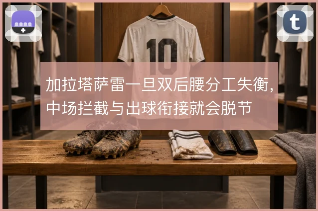加拉塔萨雷一旦双后腰分工失衡，中场拦截与出球衔接就会脱节